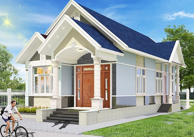 3 mẫu nhà cấp 4 thịnh hành nhất 2021: Xây thô chỉ mất 300 triệu - Hình 4 3 mau nha cap 4 thinh hanh nhat 2021: Xay tho chi mat 300 trieu-Hinh-4