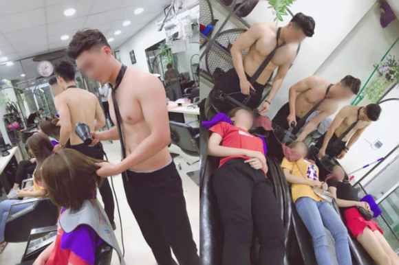 Salon tóc thuê dàn trai 6 múi cởi trần phục vụ chị em gây sốc - Hình 3 Salon toc thue dan trai 6 mui coi tran phuc vu chi em gay soc-Hinh-3