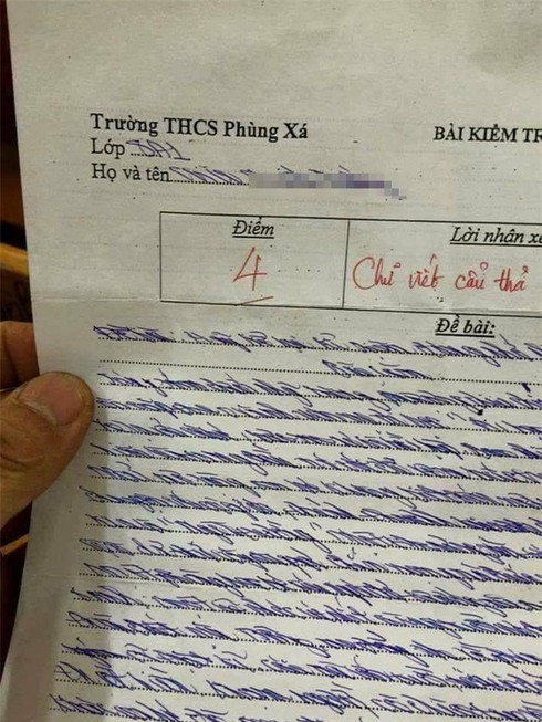 Cô giáo chấm thi bất lực khi gặp trò chữ xấu như gà bới - Hình 3 Co giao cham thi bat luc khi gap tro chu xau nhu ga boi-Hinh-3