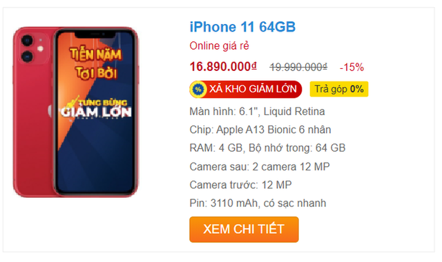 iPhone 11 xả kho, giảm giá sốc trong ngày đầu năm - Hình 2 iPhone 11 xa kho, giam gia soc trong ngay dau nam-Hinh-2