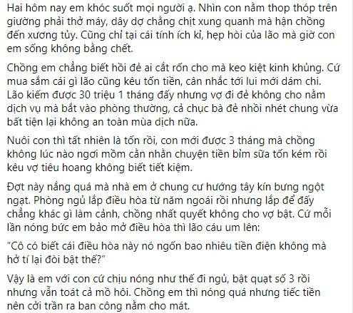 Chồng keo kiệt cấm bật điều hòa, con 3 tháng tuổi ngạt thở Chong keo kiet cam bat dieu hoa, con 3 thang tuoi ngat tho