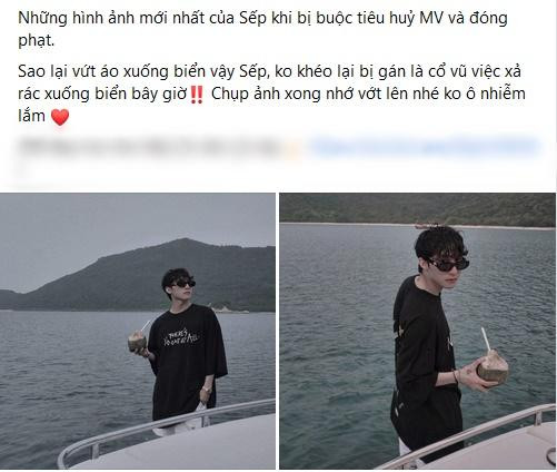 Sơn Tùng gặp hạn: Hết áo chửi bậy đến gây ô nhiễm môi trường - Hình 2 Son Tung gap han: Het ao chui bay den gay o nhiem moi truong-Hinh-2