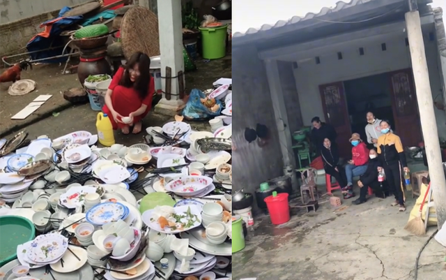 Than thở về làm dâu rửa cả "núi" bát, cô gái bị bóc mẽ Than tho ve lam dau rua ca