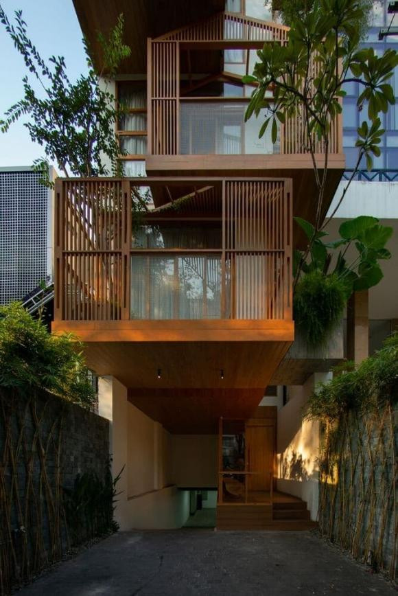 Nhà phố với thiết kế lệch tầng, nơi nào cũng tràn ngập ánh sáng Nha pho voi thiet ke lech tang, noi nao cung tran ngap anh sang