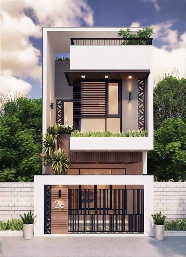 Mẫu nhà phố 2 tầng 5x15m đẹp tinh tế, mặt tiền nổi bật - Hình 3 Mau nha pho 2 tang 5x15m dep tinh te, mat tien noi bat-Hinh-3