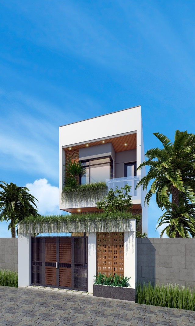 Mẫu nhà phố 2 tầng 5x15m đẹp tinh tế, mặt tiền nổi bật - Hình 5 Mau nha pho 2 tang 5x15m dep tinh te, mat tien noi bat-Hinh-5