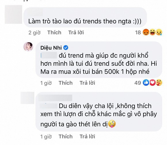 Diệu Nhi đáp trả cực gắt khi bị nói “đú trend” - Hình 2 Dieu Nhi dap tra cuc gat khi bi noi “du trend”-Hinh-2