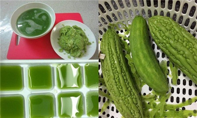 Lấy nước mướp đắng đông đá rồi thoa lên mặt, công dụng bất ngờ - Hình 2 Lay nuoc muop dang dong da roi thoa len mat, cong dung bat ngo-Hinh-2