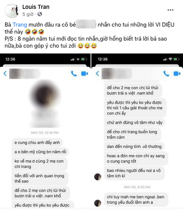 Chồng Trang Trần bị fan của vợ trách móc là 'vô tâm, ích kỉ' - Hình 2 Chong Trang Tran bi fan cua vo trach moc la 'vo tam, ich ki'-Hinh-2