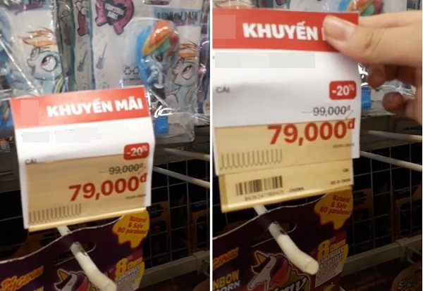 Mánh khóe giảm giá của siêu thị khiến khách hàng giận tím mặt Manh khoe giam gia cua sieu thi khien khach hang gian tim mat