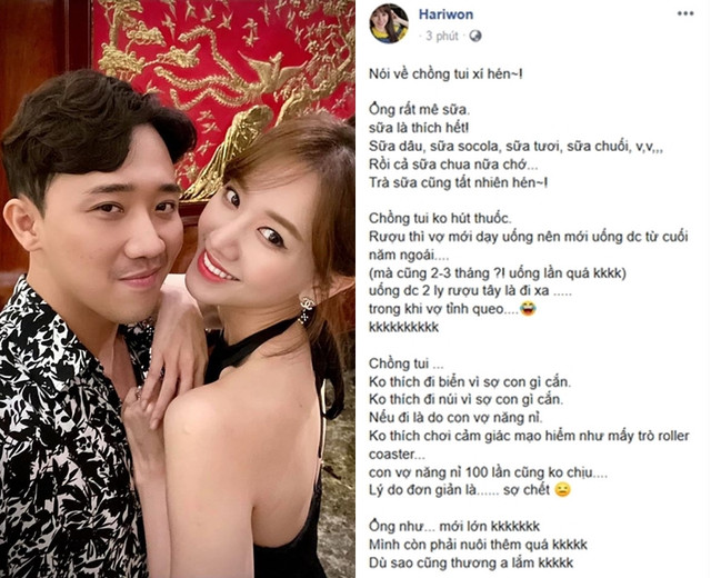 Hari Won bị vạch tội nói xạo khi khoe chồng trên facebook Hari Won bi vach toi noi xao khi khoe chong tren facebook