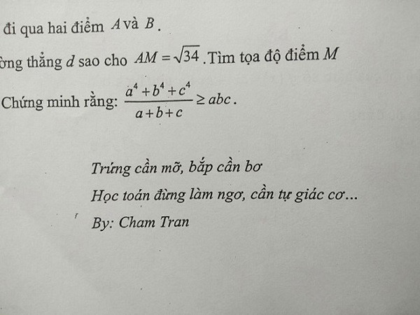 Giáo viên toán để lại lời cảnh cáo khiến học sinh sợ "tím mặt" ảnh 2 Giáo viên toán để lại lời cảnh cáo khiến học sinh sợ "tím mặt" ảnh 2