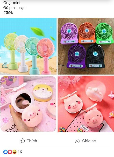 Quạt sạc mini cầm tay giá rẻ, coi chừng rước họa vào thân Quat sac mini cam tay gia re, coi chung ruoc hoa vao than