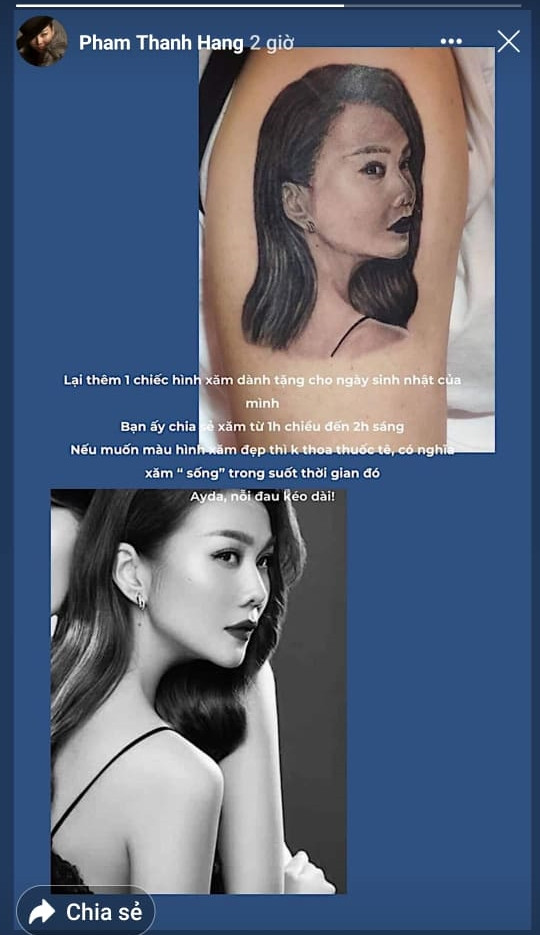 Hết fan này tới fan khác 'khắc' hình Thanh Hằng lên cơ thể - Hình 3 Het fan nay toi fan khac 'khac' hinh Thanh Hang len co the-Hinh-3