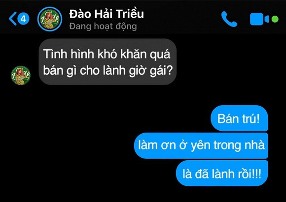 BB Trần hỏi Hải Triều nên bán gì mùa dịch và câu trả lời 'hú hồn' BB Tran hoi Hai Trieu nen ban gi mua dich va cau tra loi 'hu hon'