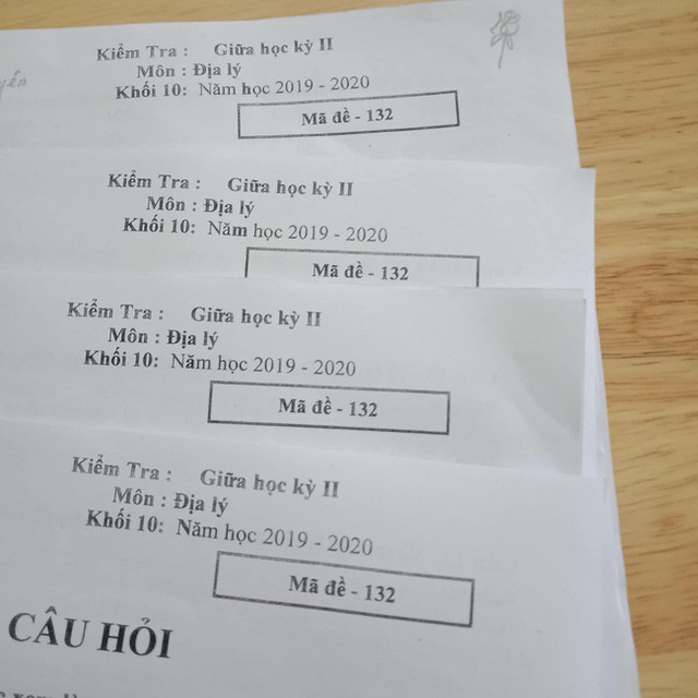 Cú lừa của thầy giáo khi bảo 'cả lớp chung mã đề' Cu lua cua thay giao khi bao 'ca lop chung ma de'
