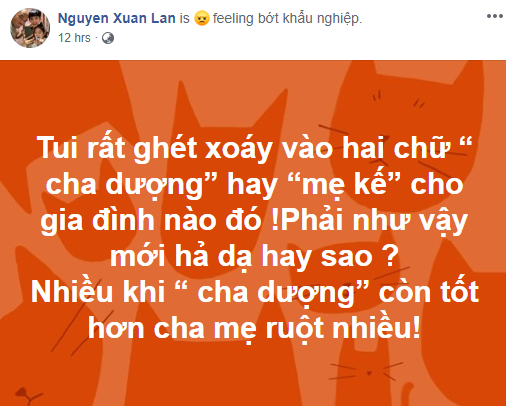 Xuân Lan khó chịu khi danh xưng 'cha dượng', 'mẹ kế' bị mỉa mai Xuan Lan kho chiu khi danh xung 'cha duong', 'me ke' bi mia mai