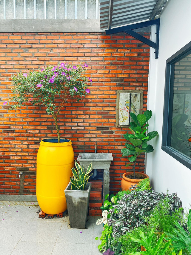 Ngôi nhà ở Mỹ Tho xây mộc mạc và trang trí từ nhiều đồ tái chế - Hình 4 Ngoi nha o My Tho xay moc mac va trang tri tu nhieu do tai che-Hinh-4