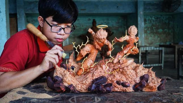 Nghệ nhân 9X với đam mê chạm trổ trên hoa văn gỗ - Hình 2 Nghe nhan 9X voi dam me cham tro tren hoa van go-Hinh-2