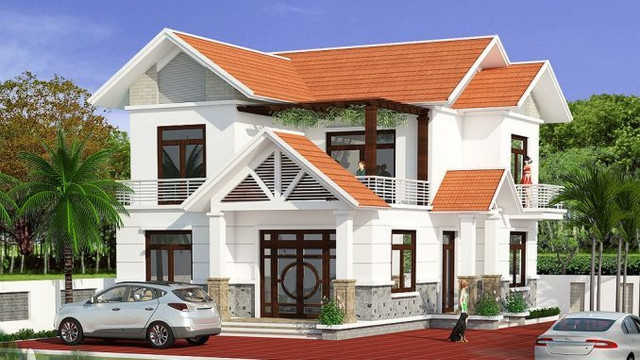 Cuộc sống tiện nghi trong ngôi nhà mái Thái 2 tầng 3 phòng ngủ ảnh 1 Cuộc sống tiện nghi trong ngôi nhà mái Thái 2 tầng 3 phòng ngủ ảnh 1