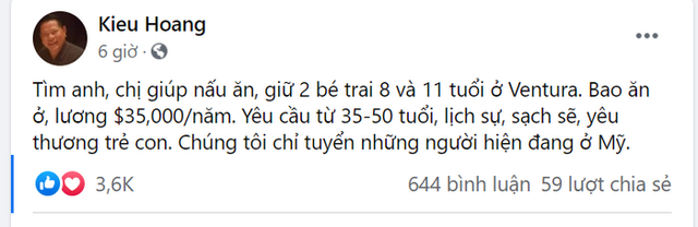 Tỷ phú Hoàng Kiều tuyển giúp việc, nhìn mức lương mà "xỉu up xỉu down" - Hình 2 Ty phu Hoang Kieu tuyen giup viec, nhin muc luong ma