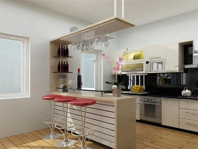 5 mẹo thiết kế quầy bar đẹp, tăng thêm phần sang trọng cho không gian bếp ảnh 1 Chọn ghế có thể điều chỉnh độ cao giúp thuận tiện cho người sử dụng