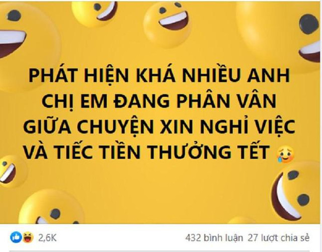 "Có nên nghỉ việc hay đợi thưởng Tết?", câu hỏi khiến netizen bàn luận
