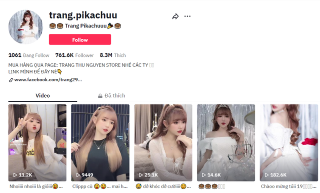 Tiktoker Thu Trang cực xinh khiến cộng đồng mạng “xuýt xoa” khen ngợi - Hình 2 Tiktoker Thu Trang cuc xinh khien cong dong mang “xuyt xoa” khen ngoi-Hinh-2