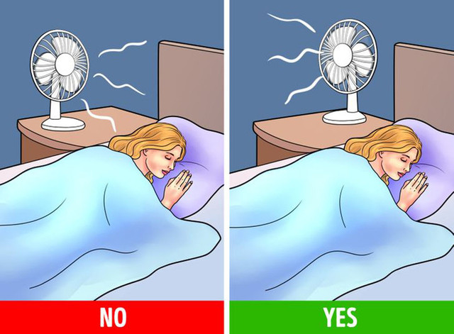 Tác hại của việc bật quạt chĩa thẳng vào người ban đêm ảnh 3 Tác hại của việc bật quạt chĩa thẳng vào người ban đêm ảnh 3