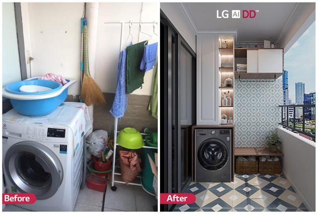 Dân nghiện nhà khoe gu qua góc giặt trước va sau - Hình 4 Dan nghien nha khoe gu qua goc giat truoc va sau-Hinh-4
