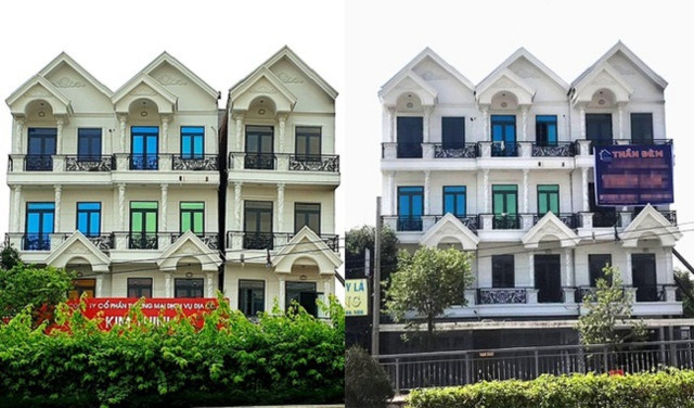 Ngôi nhà 4 tầng mới xây chờ đổ được thần đèn nắn thẳng Ngoi nha 4 tang moi xay cho do duoc than den nan thang