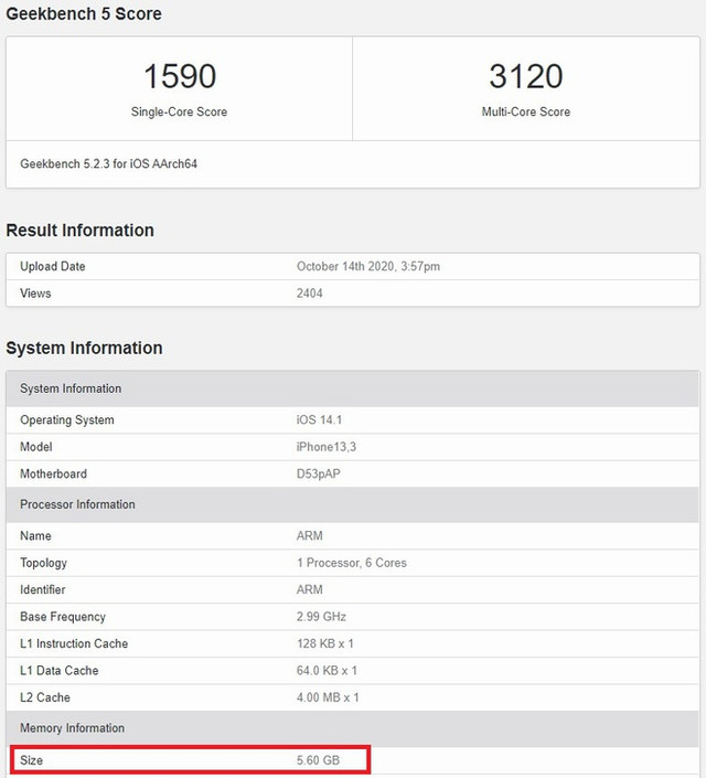 iPhone 12 Pro có mức RAM ngang với máy Android tầm trung - Hình 2 iPhone 12 Pro co muc RAM ngang voi may Android tam trung-Hinh-2