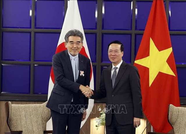 Chủ tịch nước Võ Văn Thưởng tiếp lãnh đạo Hiệp hội chuyên gia Nhật Bản - Việt Nam Chu tich nuoc Vo Van Thuong tiep lanh dao Hiep hoi chuyen gia Nhat Ban - Viet Nam