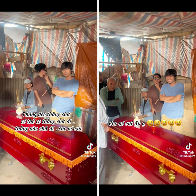 Hậu trường cảnh bên quan tài bà Lục phim Cuộc đời vẫn đẹp sao Hau truong canh ben quan tai ba Luc phim Cuoc doi van dep sao