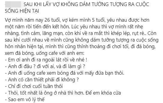 Chàng trai sốc vì không thể tưởng tượng ra cuộc sống hậu hôn nhân Chang trai soc vi khong the tuong tuong ra cuoc song hau hon nhan