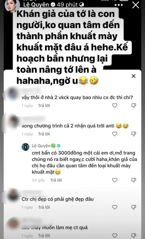 Bị nghi được ưu ái tại show Chị đẹp, Lệ Quyên ẩn ý bị chơi xấu - Hình 3 Bi nghi duoc uu ai tai show Chi dep, Le Quyen an y bi choi xau-Hinh-3