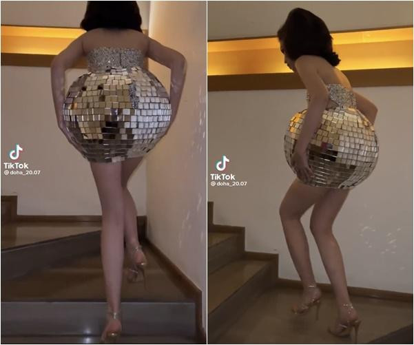 Đỗ Thị Hà đi như vịt, đứng 2 tiếng vì mặc váy lạ - Hình 2 Do Thi Ha di nhu vit, dung 2 tieng vi mac vay la-Hinh-2
