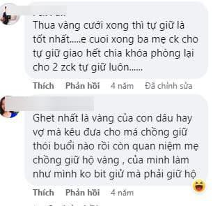 Có nên đưa toàn bộ tiền vàng cho mẹ chồng giữ sau đám cưới? - Hình 4 Co nen dua toan bo tien vang cho me chong giu sau dam cuoi?-Hinh-4