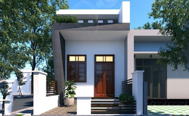 Những mẫu nhà mái bằng gác lửng đơn giản, hiện đại - Hình 6 Nhung mau nha mai bang gac lung don gian, hien dai-Hinh-6