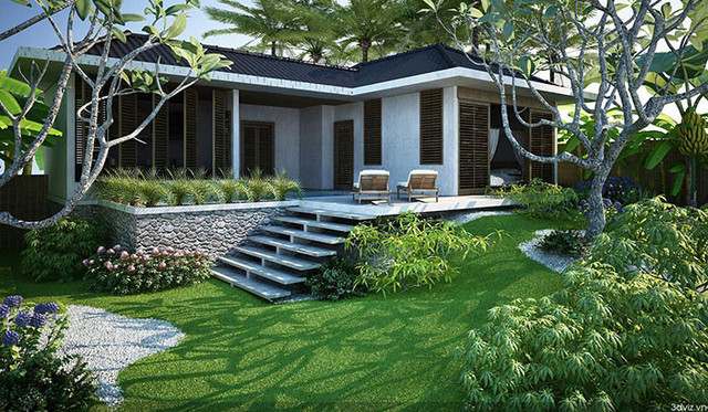 Mẫu nhà vườn đẹp tận hưởng cuộc sống trong lành, gần gũi thiên nhiên Mau nha vuon dep tan huong cuoc song trong lanh, gan gui thien nhien