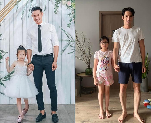 Con gái Huy Khánh và vợ Á hậu "trổ giò" dài sọc khi 9 tuổi Con gai Huy Khanh va vo A hau