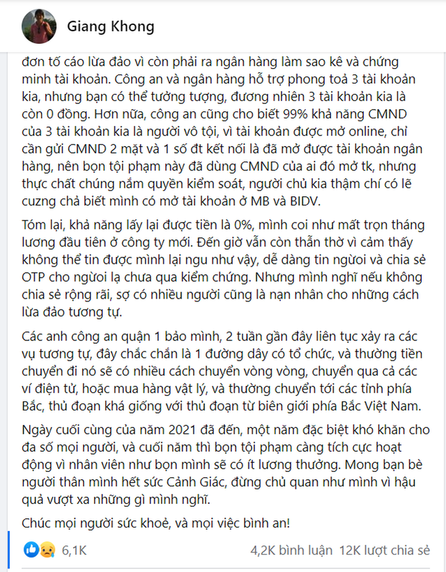 Thấy người lạ đọc vanh vách CMND, cô gái làm theo, ai ngờ mất sạch tiền - Hình 3 Thay nguoi la doc vanh vach CMND, co gai lam theo, ai ngo mat sach tien-Hinh-3