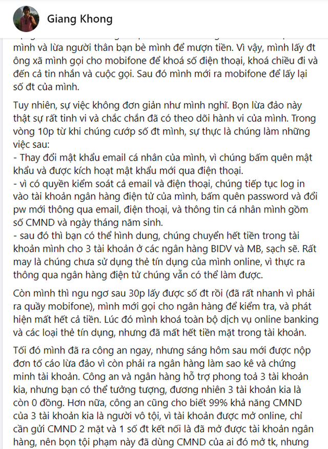 Thấy người lạ đọc vanh vách CMND, cô gái làm theo, ai ngờ mất sạch tiền - Hình 2 Thay nguoi la doc vanh vach CMND, co gai lam theo, ai ngo mat sach tien-Hinh-2