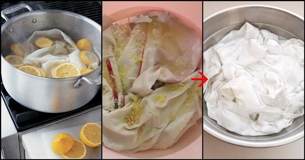 Luộc 3 lát chanh rồi đổ vào chậu, áo ố vàng đến mấy cũng sáng màu - Hình 2 Luoc 3 lat chanh roi do vao chau, ao o vang den may cung sang mau-Hinh-2