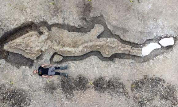 Phát hiện hóa thạch ngư long khổng lồ có niên đại 180 triệu năm Phat hien hoa thach ngu long khong lo co nien dai 180 trieu nam
