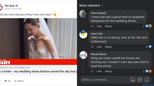 Cô dâu bất ngờ bị miệt thị 'gầy trơ xương' khi khoe ảnh cưới Co dau bat ngo bi miet thi 'gay tro xuong' khi khoe anh cuoi