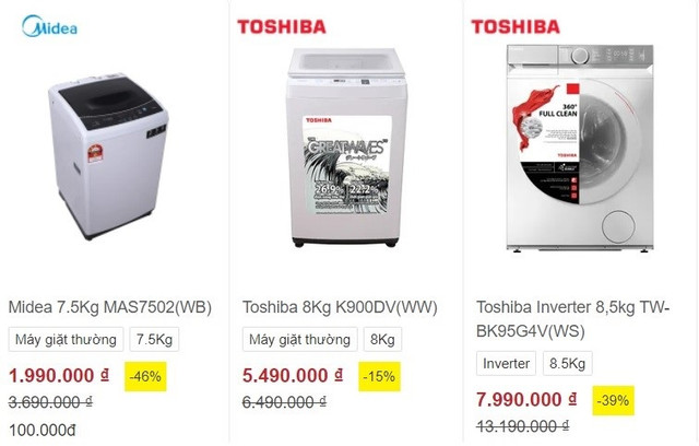 Thực hư việc máy giặt được giảm giá lên tới 50% - Hình 2 Thuc hu viec may giat duoc giam gia len toi 50%-Hinh-2