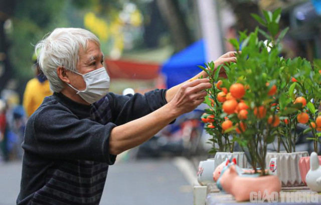 Chợ hoa trong lòng phố cổ Hà Nội vắng lặng ngày cận Tết - Hình 6 Cho hoa trong long pho co Ha Noi vang lang ngay can Tet-Hinh-6