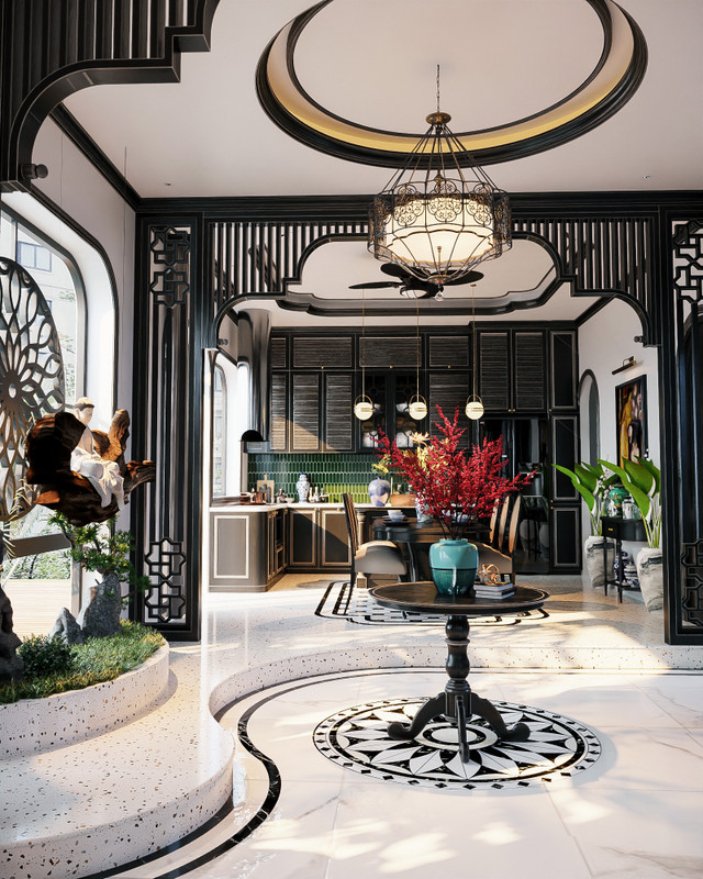 Biệt thự Indochine đẹp như viên ngọc quý giữa lòng phố biển - Hình 11 Biet thu Indochine dep nhu vien ngoc quy giua long pho bien-Hinh-11