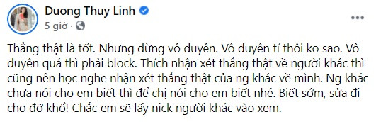 Hoa hậu Dương Thùy Linh từ mặt bạn thân “góp ý vô duyên“ - Hình 2 Hoa hau Duong Thuy Linh tu mat ban than “gop y vo duyen“-Hinh-2